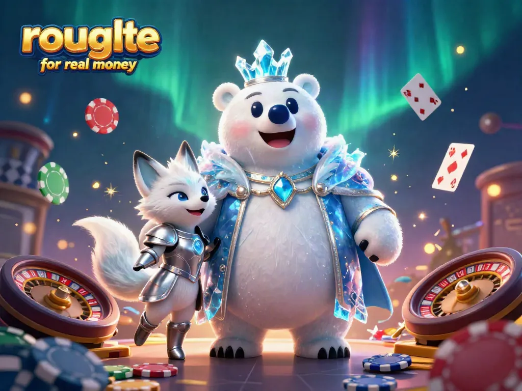 Experience exciting roulette games for real money with a dynamic 3D illustration featuring vibrant casino elements.
