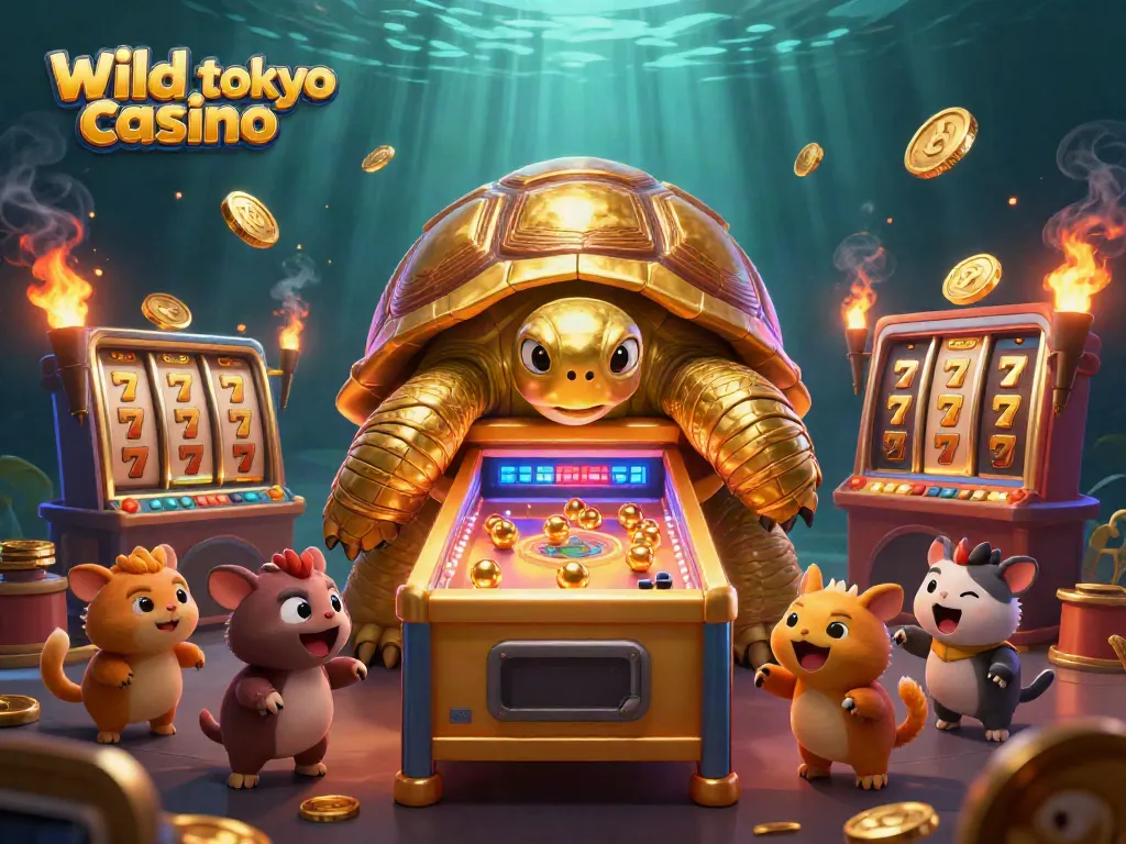 Experience the excitement of wild tokyo casino with a vibrant 3D illustration showcasing unique gaming elements.