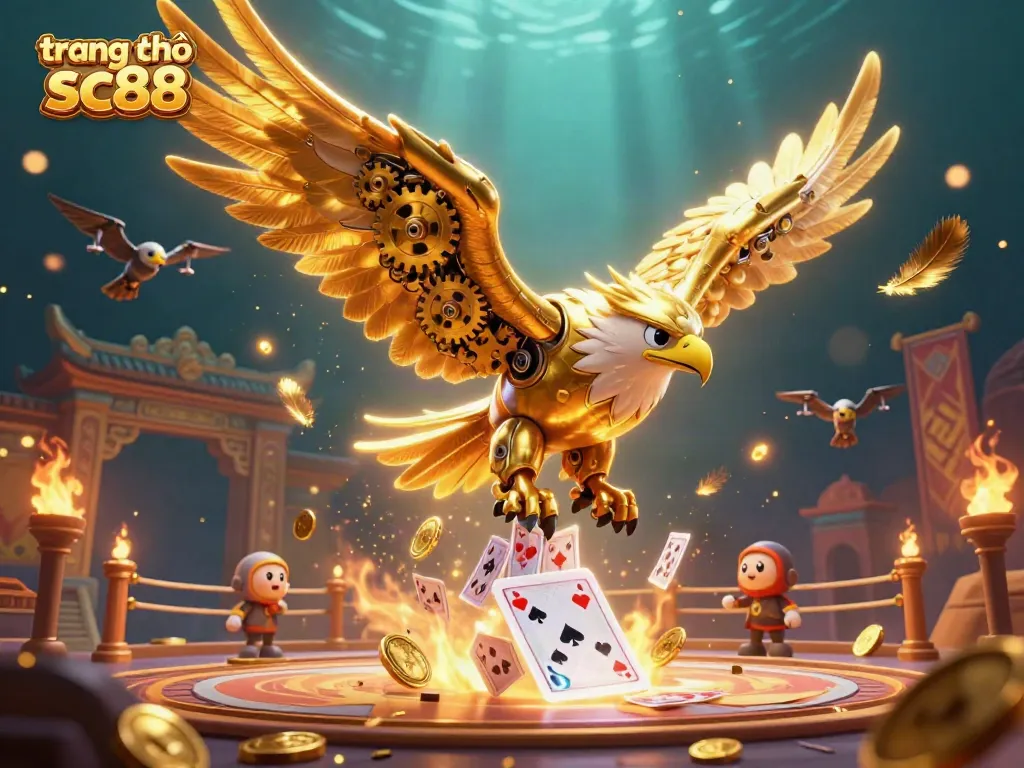 Experience the excitement of gambling with the dynamic energy of trang chủ sc88 in this vivid 3D casino illustration.